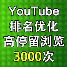 YouTube推广 3000次高停留浏览 买浏览量 油管视频网站推广