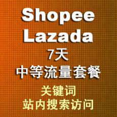 Lazada虾皮网shopee7天中等流量套餐 关键词站内搜索流量 外贸引流买流量推广